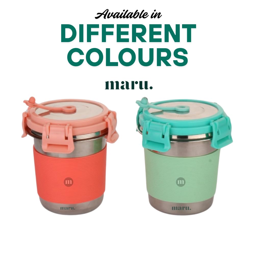 MARU Stainless Steel Tumbler with Lid & Straw 300ml, Durable & Leakproof Anti-Slip Silicone Grip Sipper Glass Tumbler for Kids, Travel-Friendly & Perfect for Everyday Use, Sea Green - Image 5 thumbnail