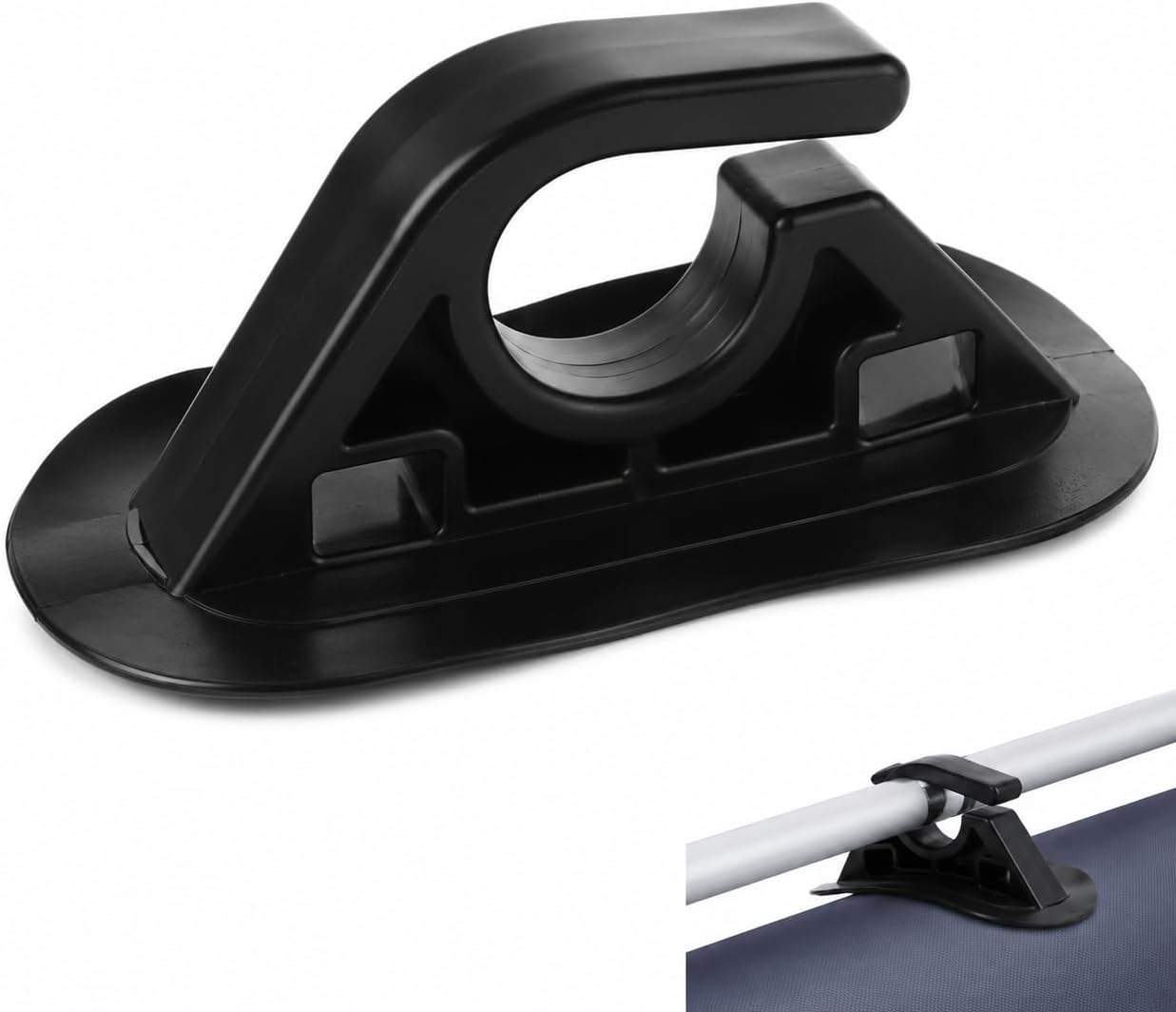 Inflatable Boat Oar Holder: Black Plastic Marine Paddle Buckle