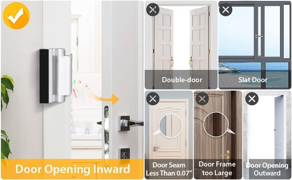 Miniatura 4 de Cerradura de refuerzo de puerta de seguridad para el hogar, cerradura de puerta de alta seguridad a prueba de niños, cerraduras de puerta delantera