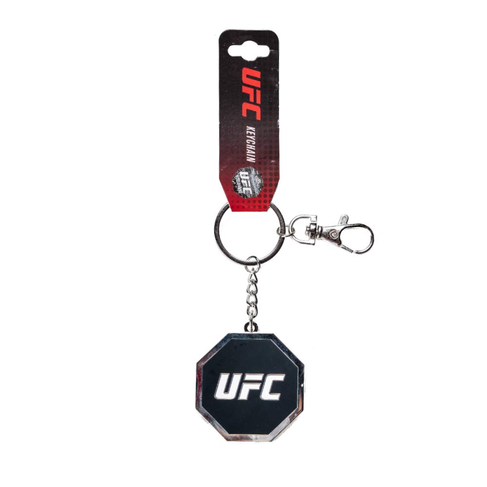 UFC KEYCHAIN ZAMAC OCTAGON GLOVE, white lack, ONE SIZE