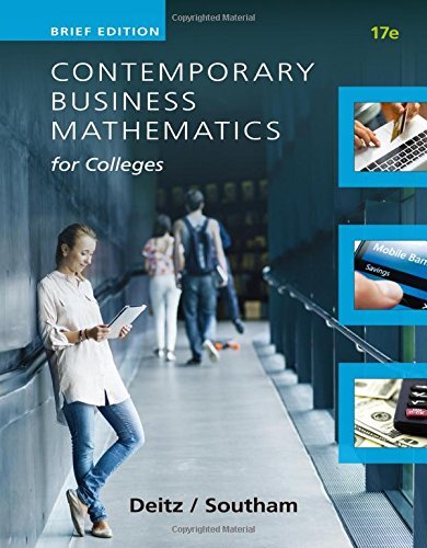 By James E. Deitz - Contemporary Business Mathematics for Colleges Brief Course (17 Brief) (2015-03-14) [Paperback]