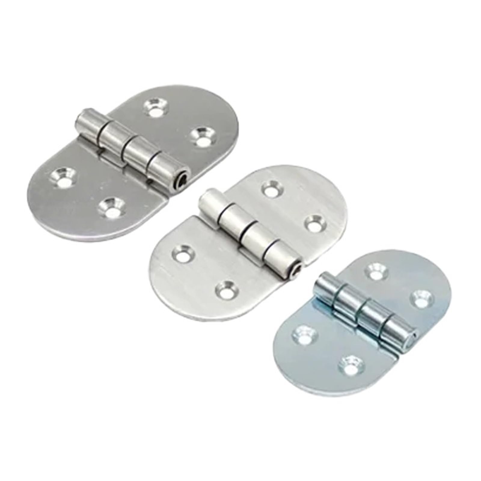 Rwgbsfjq 304 Buffed (5Pcs) Half Circle Folding Hinge Made Of 304 Stainless Steel And Iron For Cabinet Connector Door Hinges 5Pcs(304 Buffed (5Pcs))