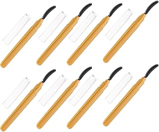 8pcs Gold Silicone Eyelash Brushes Portable S...