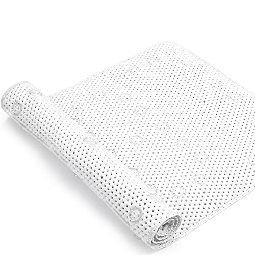 Alfombra de Baño Antideslizante 91x43cm, Alfombrillas de Ducha Extra Largas Antimoho Para Niños y Ancianos, Alfombrillas de Baño con Ventosas y Agujeros de Drenaje, Lavable a Máquina Cover
