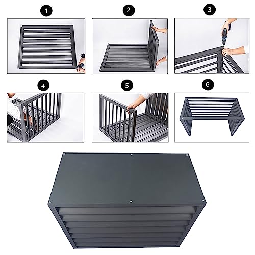DCYEQRQ GAOBINGB Outdoor- Klimaanlagenabdeckung, Aluminium- Kondensator- Schutzhülle, Gitter für Wechselstrom- und Wärmepumpen, Mini- Split- Klimaanlagenabdeckung für Außengeräte, freistehen-6
