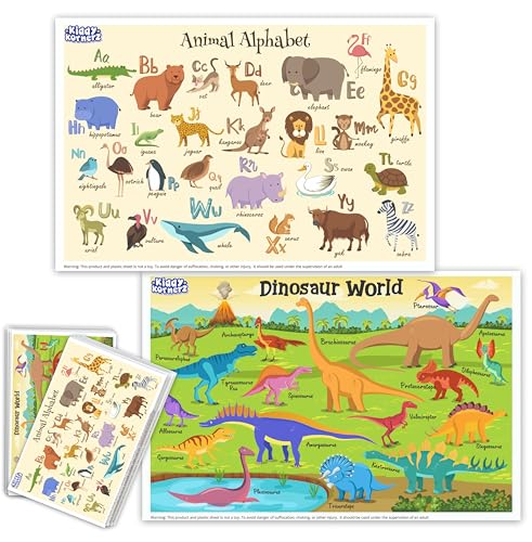 40 Pack Waterproof Disposable Placemats for Baby, Place mats for Kids, Toddler - Kids Placemats for Dining Table Tyke, Restaurants, and Travel...