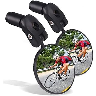 Bike Mirrors for Handlebars 2PCS, Adjustable Rear View Mirror for Bikes, Universal Rearview Mirror for Road/Mountain/Kids/Ebike Bicycle Adult Bikes
