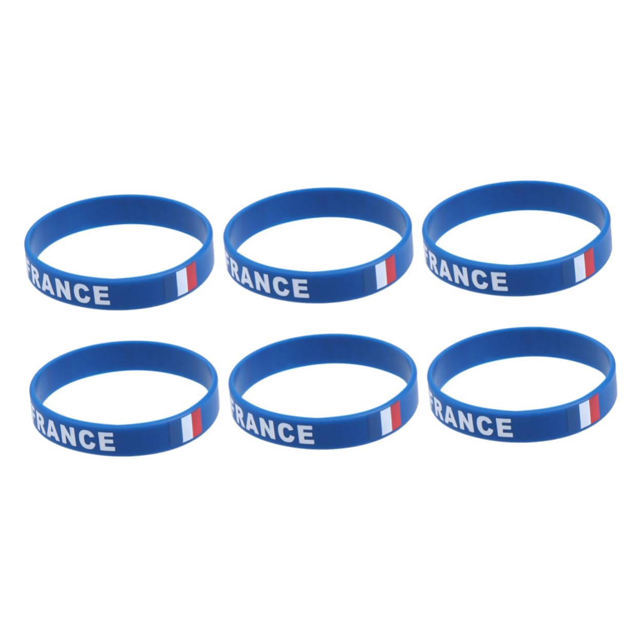 STOBOK Bracelet Silicone Souple Imprimé Drapeau France Taille Unique Accessoire Football Supporter Pour Matchs Sports Internationaux