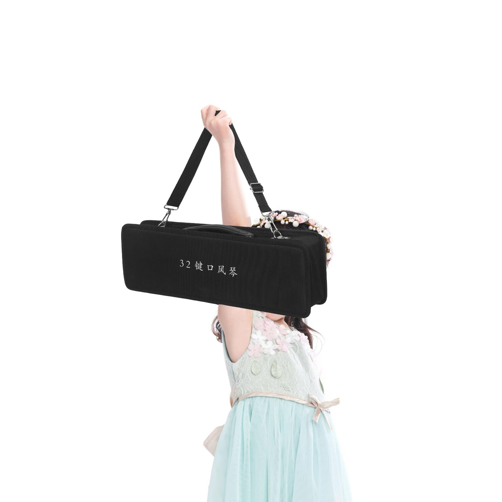 Custodia da Viaggio per Melodica 32 Tasti, Borsa Rigida con Maniglia, Organizer per Tastiera Melodica Soprano, Protezione Antiurto per Studenti e Musicisti