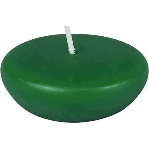 24-Piece Floating Candles, 2.25-Inch, Hunter Green