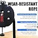 lealovengzh Endless Rope Trainer | Suspension Endless Rope Pulley System | Adjustable Resistance Trainer Machine | Closed-Loop Nylon Rope | Home Gym Infinity Rope for Interval Resistance Training Red