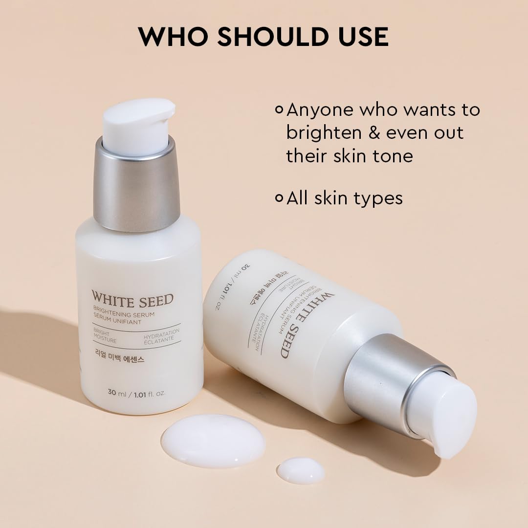 The Face Shop White Seed Brightening Face Serum 30ml β Niacinamide + Hyaluronic Acid Serum for Dark Spots, Pigmentation & Dullness | Fades Spots, Acne Scars, Evens Tone & Boosts Glow | Korean Skincare, Vegan 3