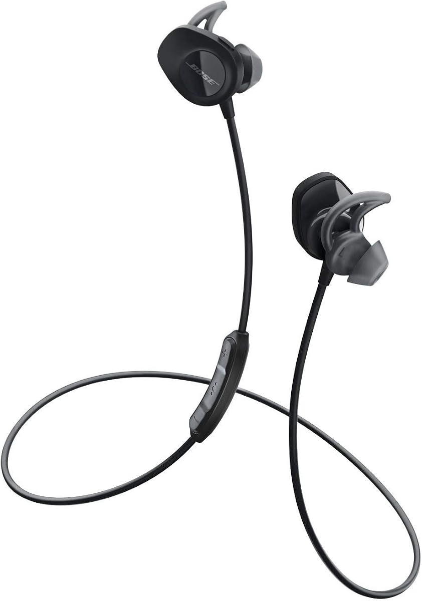 Bose SoundSport, Auriculares inalámbricos (auriculares Bluetooth resistentes al sudor para correr y hacer deporte), negros (renovados)