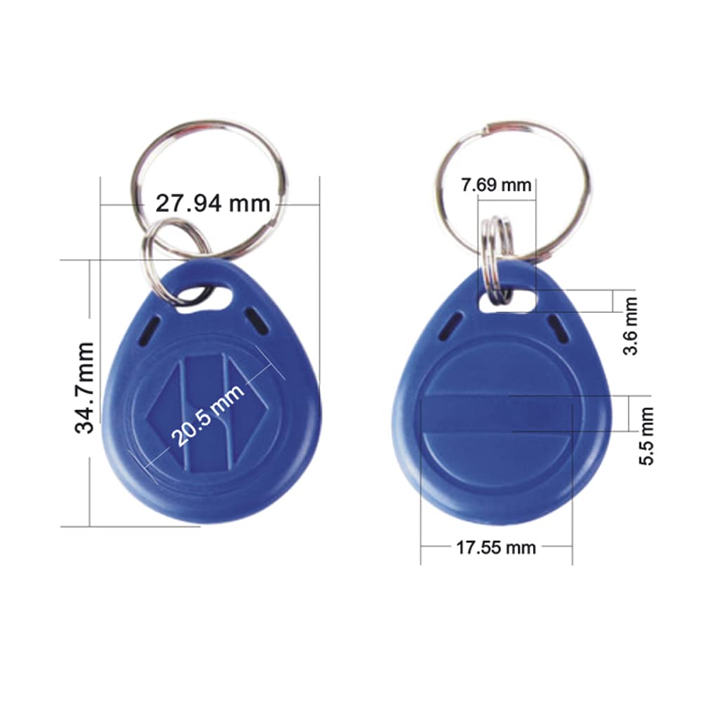 50 llaveros RFID de 13,56 MHz F08 de proximidad con tarjeta IC para control de acceso, cerraduras inteligentes de puerta, solo lectura
