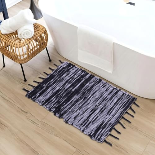 Image of THE HOME TALK Door Mat Set of 3 | Anti-Skid Cotton Blend Kitchen Rugs | 40 x 60 cm | Multi Color Mix & Match Design | Washable Floor Mats for Kitchen, Bathroom, Entrance & Home Decor