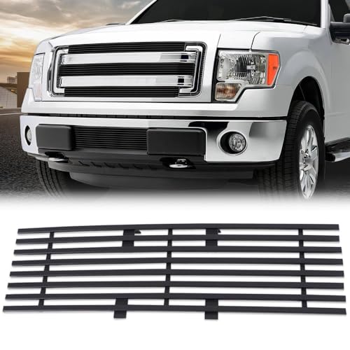 PIT66 Front Bumper Lower Black Billet Grille Insert, Compatible with