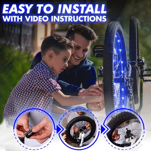 image for Activ Life Bike Wheel Lights 2 Pack, 2026 Edition Secure Strap & Brigh