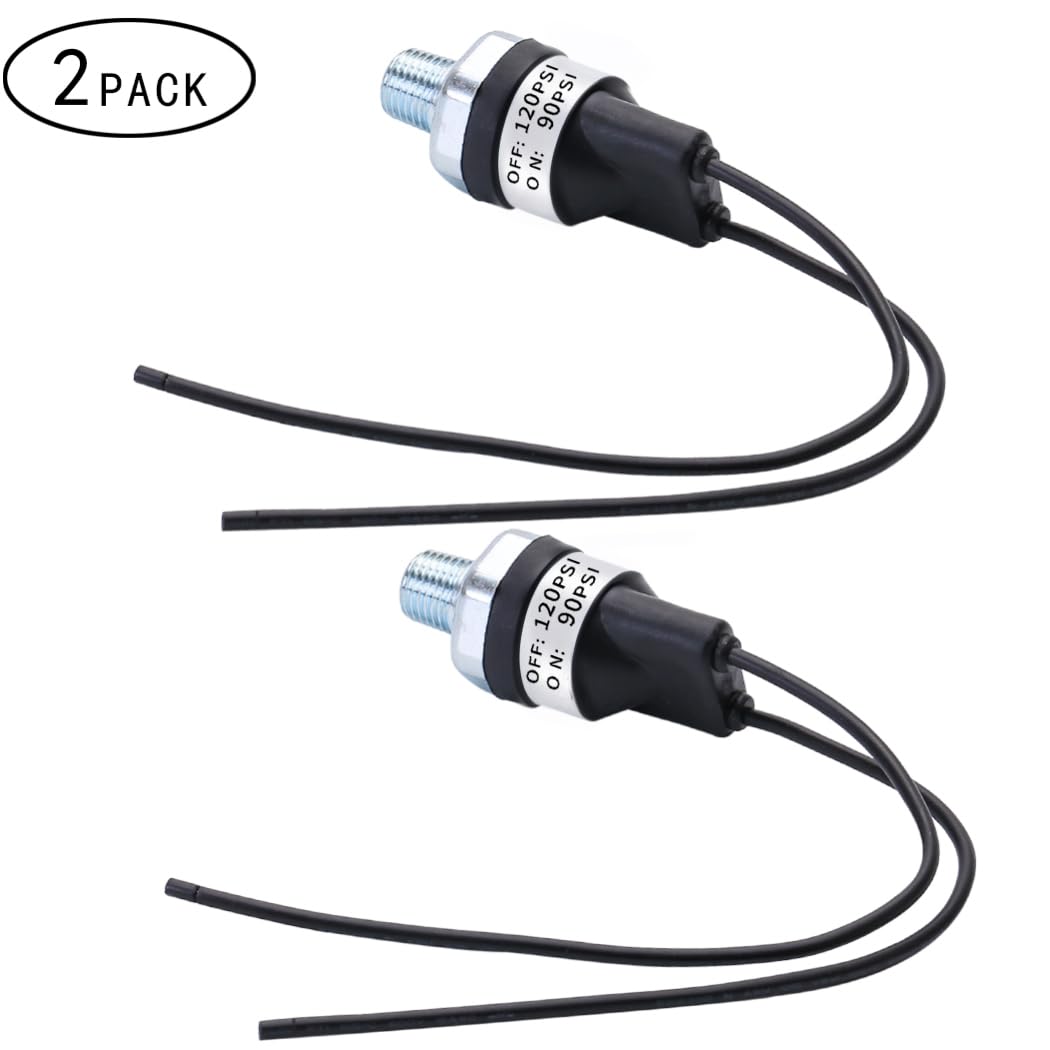 Air Pressure Switch 90-120 PSI 1/4"-18 NPT Air Compressor Pressure Switch Pressure Controller 120V AC DC 24V 12V