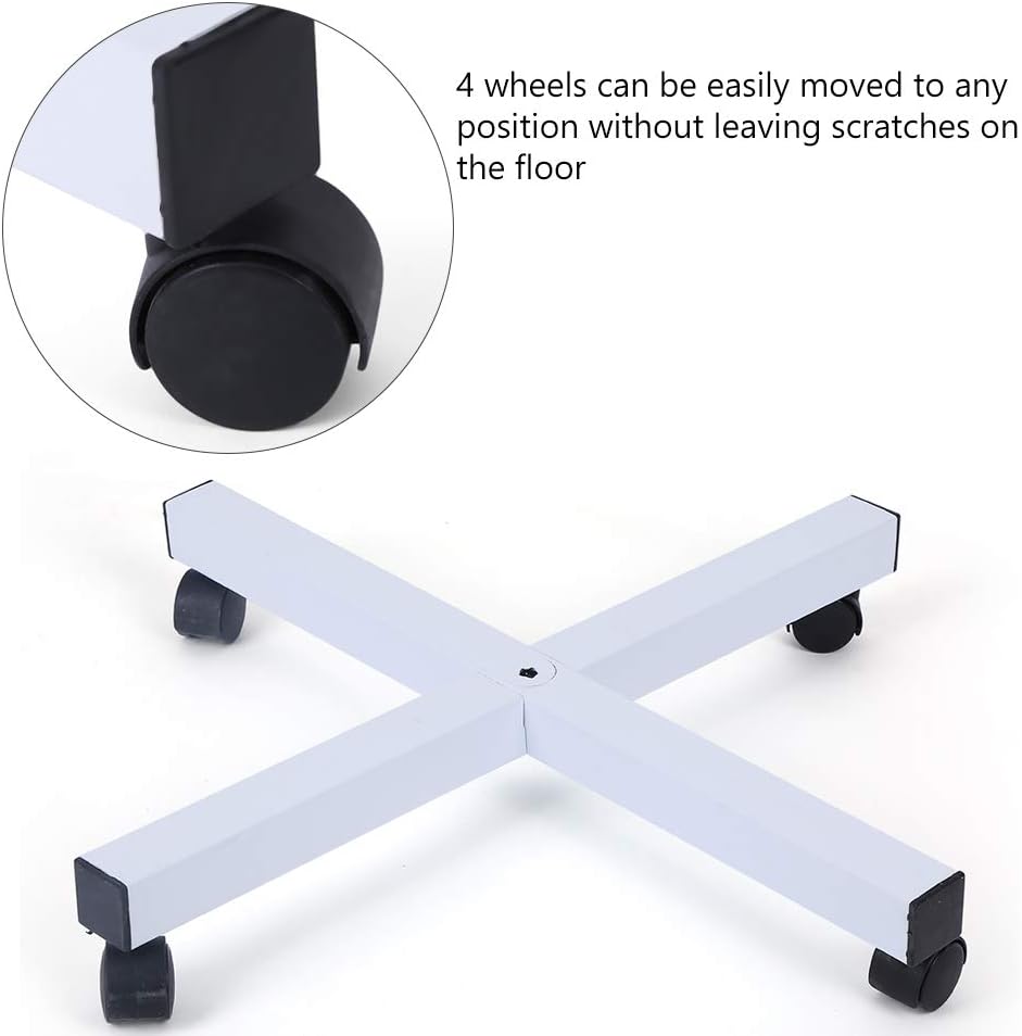 Magnifying Floor Lamp, 5X Glass Lens LED Magnifier Light Rolling Floor Standing Salon Beauty Skincare Tattoo Manicure Equipement with Adjustable - White