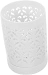 4 Inch Ceramic Orchid Pot with Saucer, Breathable Planter with Drainage Holes, White