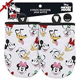 Disney Oven Mitts - 5.5β x 7.5β Heat-Resistant Mini Oven Mitts with Non-Slip Printed Silicone Disney Silhouettes - Mickey & Minnie, Stitch, Winnie The Pooh