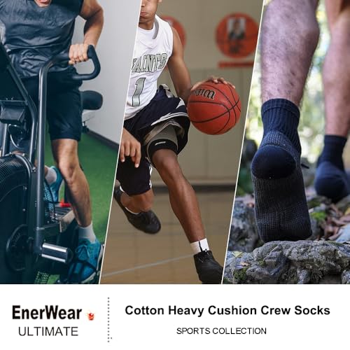 EnerWear 10P Pack Unisex Cotton Moisture Wicking Cushion Ankle Socks4