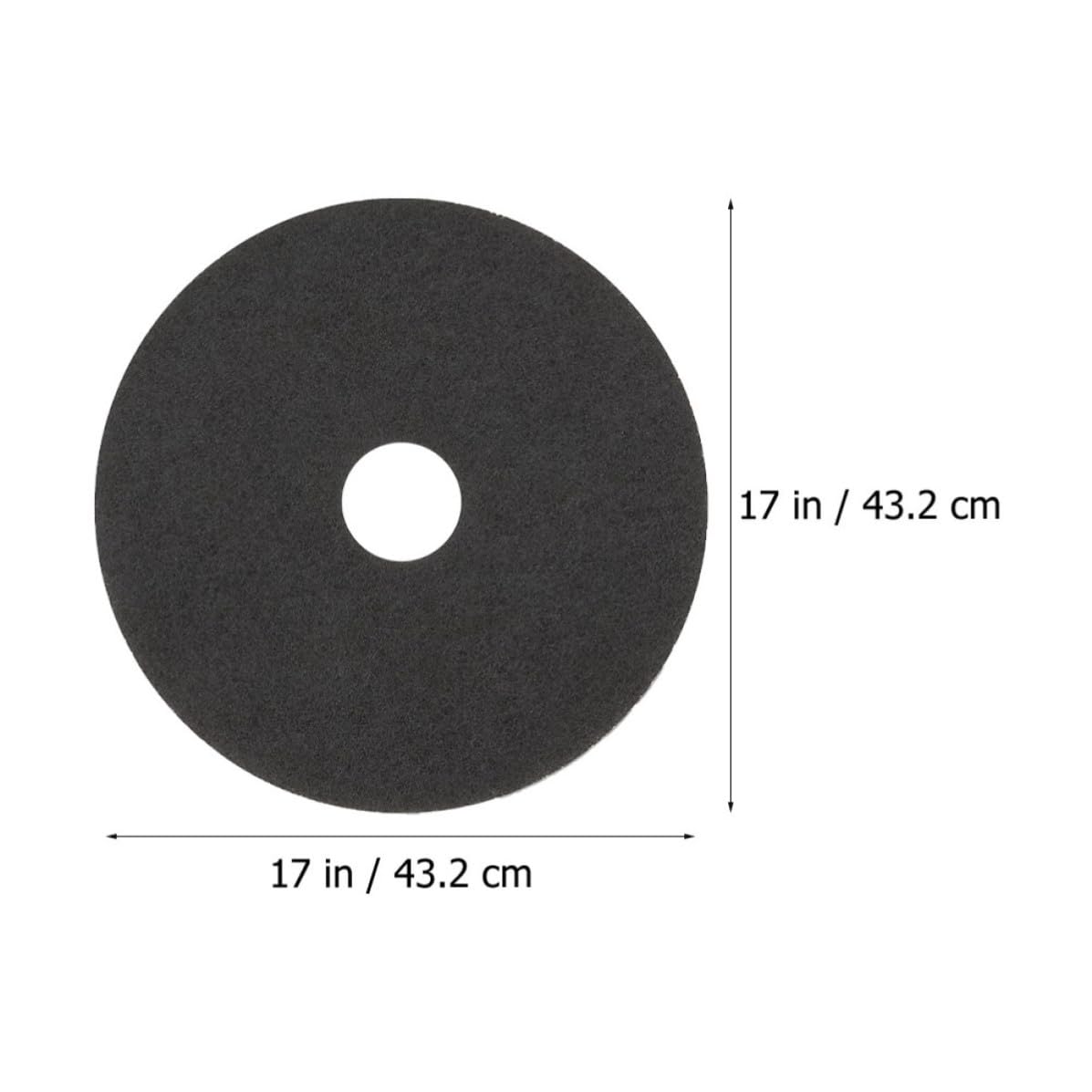 5 Feuilles Tampon de Nettoyage de Sol Noir pour Machine