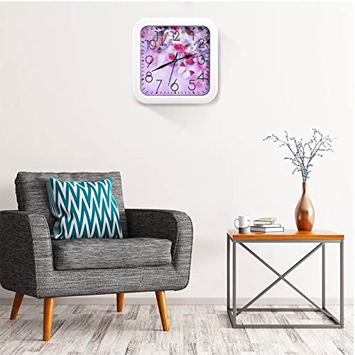 Pendule murale silencieuse fleur papillon design moderne originale pour cadeau