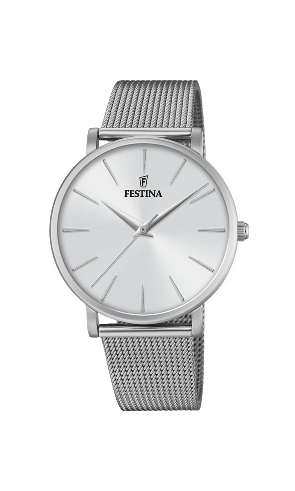 Festina Orologio Donna Analogico Acciaio Inossidabile 316L Argento - Quarzo - Orologio donna - Vetro minerale alta resistenza F20475/​1 - Boyfriend Collection