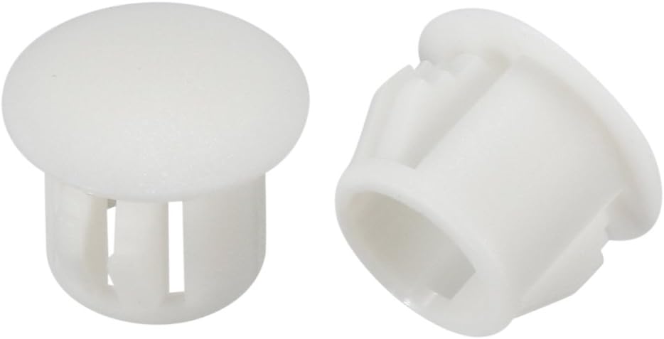 Sourcingmap Hold Plugs,50pcs 9.5mm x 10.3mm Beige Nylon Round Snap Locking Panel Hole Cover, 10mm