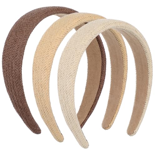 BAZEITFLOW 3個 編み込みヘアバンド 点 軽量 耐久性あり レディース用 ビーチ パーティー ショッピングに