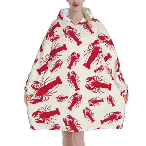 Couverture à capuche homard cadeau pour femme idéal et original en hiver