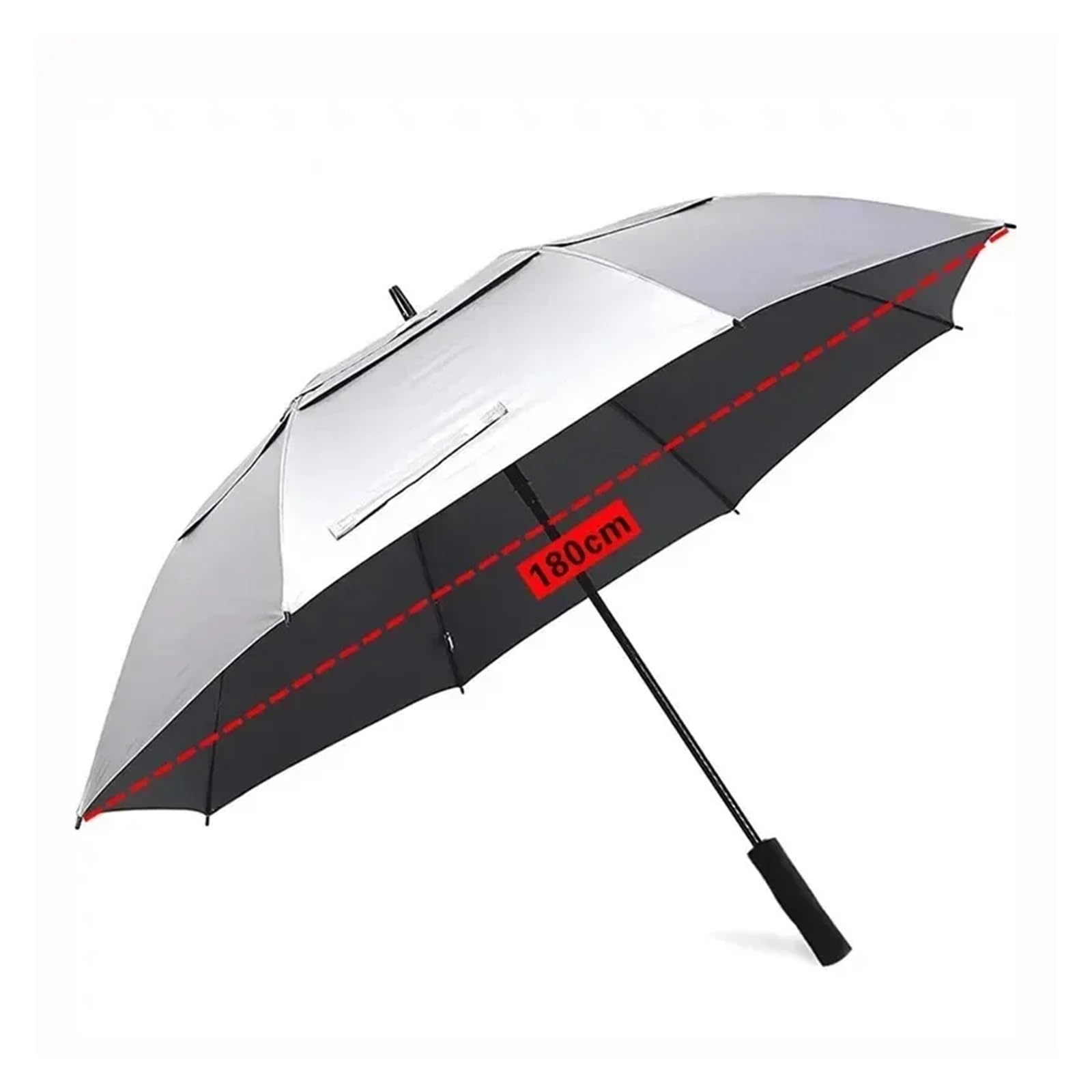 Mini Ombrelli Ombrello da golf grande uomo, 185 cm, manuale, con manico lungo, resistente ai raggi UV, parasole viaggio, ombrellone spiaggia, antivento, robusto per Donne Uomini