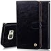 Produktbild Nadoli Leder Hülle für Samsung Galaxy S7 Edge,Retro Ölwachs Premium Pu Leder Magnetverschluß Ständer Klapptasche Kartenfäche Flip Schutzhülle Tasche Brieftasche
