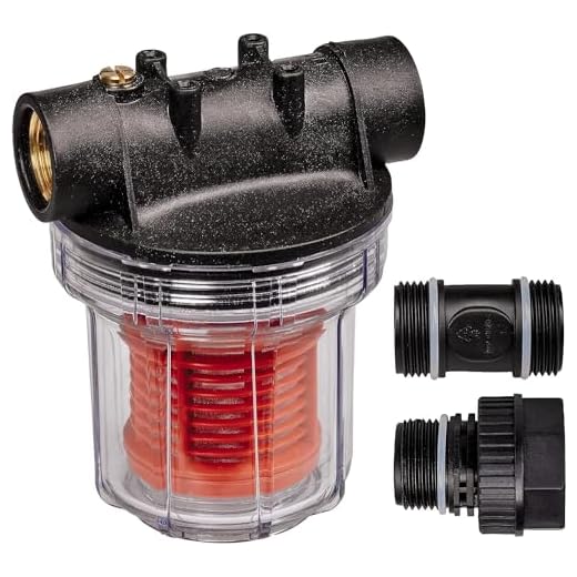 Original Einhell Vorfilter 12 cm (Pumpen-Zubehör, Entlüftungsschraube, Messing-Innengewinde, herausnehmbarer Feinfilter, max. Durchfluss 4000 l/h)