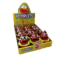 Kidsmania Pooplets Poop Emoji Shaped Candy Toy - Display Box of 12 Count