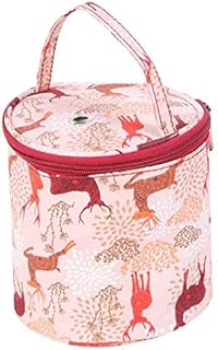 Aigid Crochet bags - Knitting Bag Yarn Storage Bag with Cover and Small Holes Yarn Organizer Bag Travel Storage Bag for Knitting Accessories and Crochet Projects (Small Barrel)