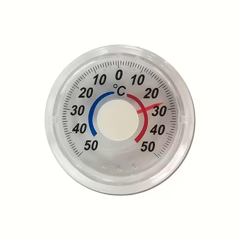 Indoor Outdoor Thermometer Hygrometer, High Accuracy Temperature and Humidity Meter with °C Scale, -50°C to 50°C, Wall Mount Monitor for Home, Greenhouse, Garden and Room （Round） — view 5