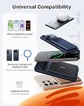 TORRAS MiniMag Banque d'électricité, Ultra Mince 5,000mAh Chargeur portable sans fil avec USB-C Câble, charge rapide iPhone Air Batterie magnétique, compatible pour iPhone 17/16/15/14/13/12, Glacier Gray