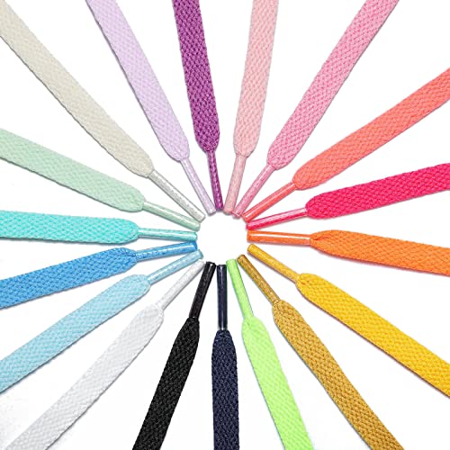 stepace 2 pairs flat shoe laces for sneakers 3034-7234 length 26 color shoelaces