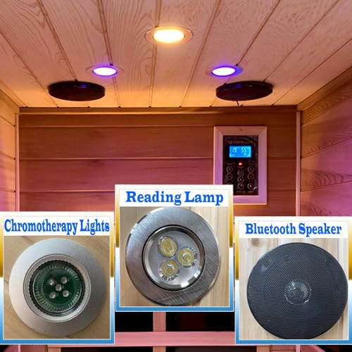 Image of LTCCDSS Ultra-Low EMF Outdoor Sauna 1 Person, Red Cedar Far Infrared Sauna, EMF Average 0.5 mG Reading, Withstand Outdoor Temp -10℉-149℉| Sauna Room for Home