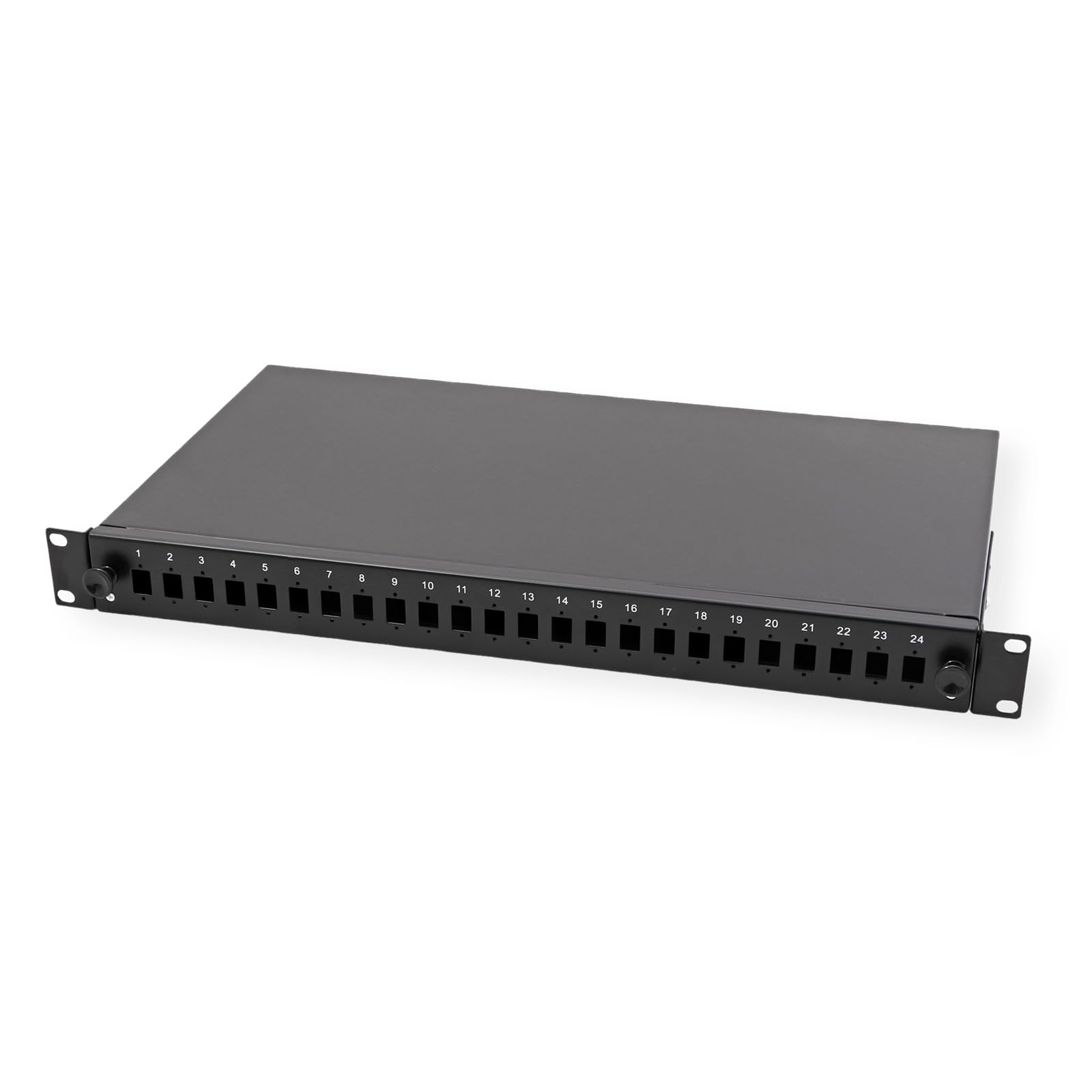 VALUE 19"-Spleißbox leer 1 HE, ausziehbar, 24x SC SX/LC DX