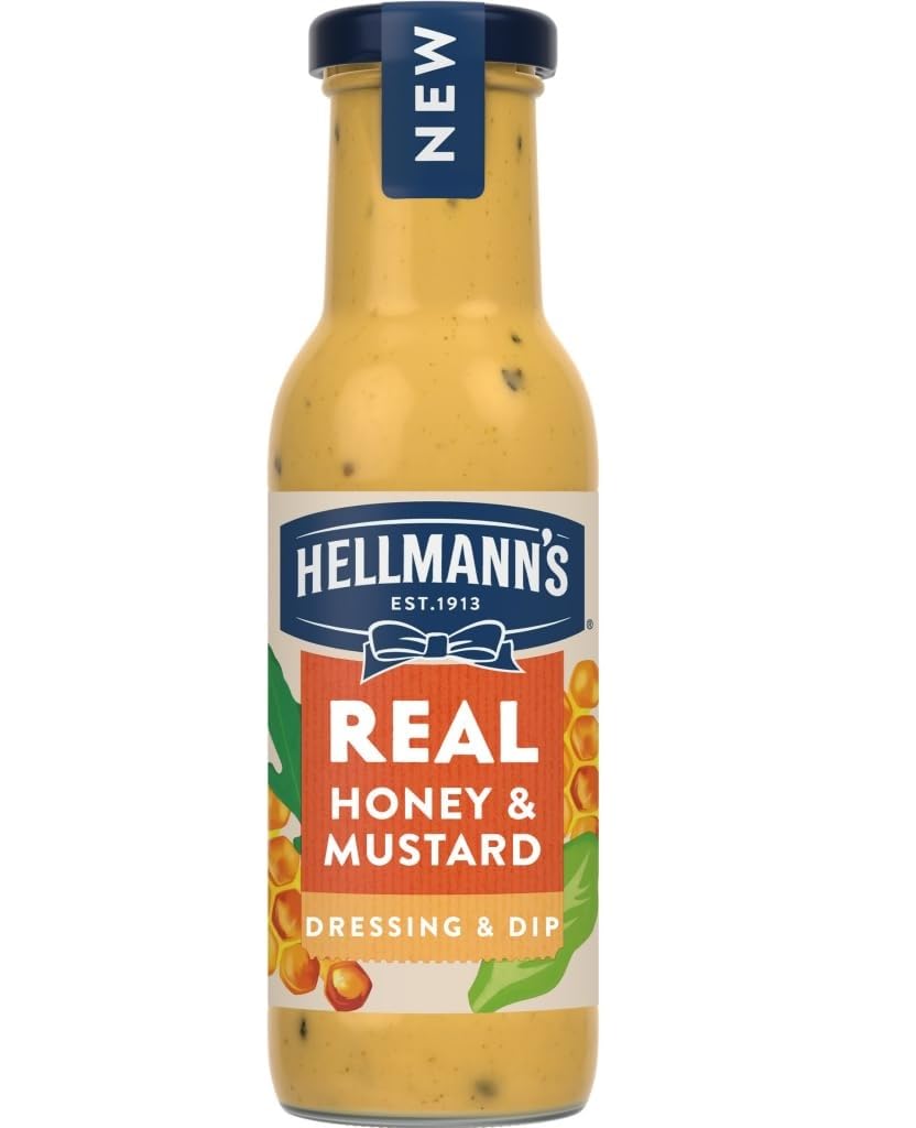 Hellmann's Real Honey & Mustard Dressing & Dip • Made with Real Honey & Mustard, 8.45 fl oz / 250 ml