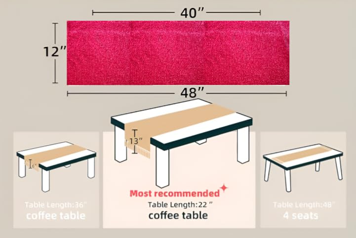 WWW.THROWPILLOW.IN Pink Solid Table Runner with Pom Pom Polyester Fabric for Dining Living Room Bedroom Decor Thick Durable Decorative Runner (12x48 Inches Long, Pink) 4