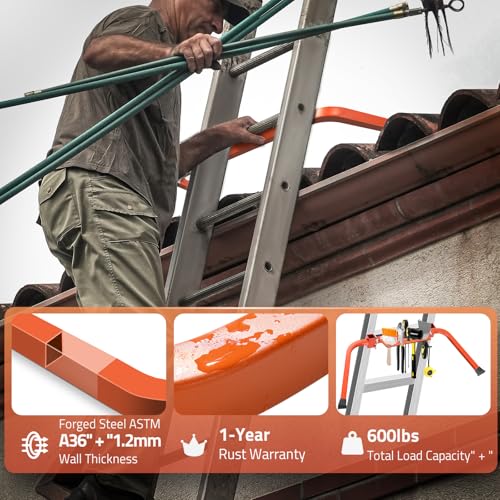 Ladder Stabilizer with Tool Tray & Hook - Heavy Duty Roof Gutter Guard, Universal Ladder Stabilizer for Gutters/Windows, Safe Stabilizer for All Ladder Types by scoopify - Image 5