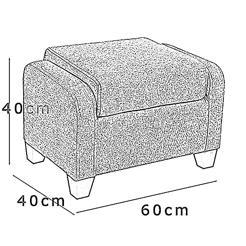 Poufs et repose-pieds carrés assise confortable coton bronze 60cm - 4