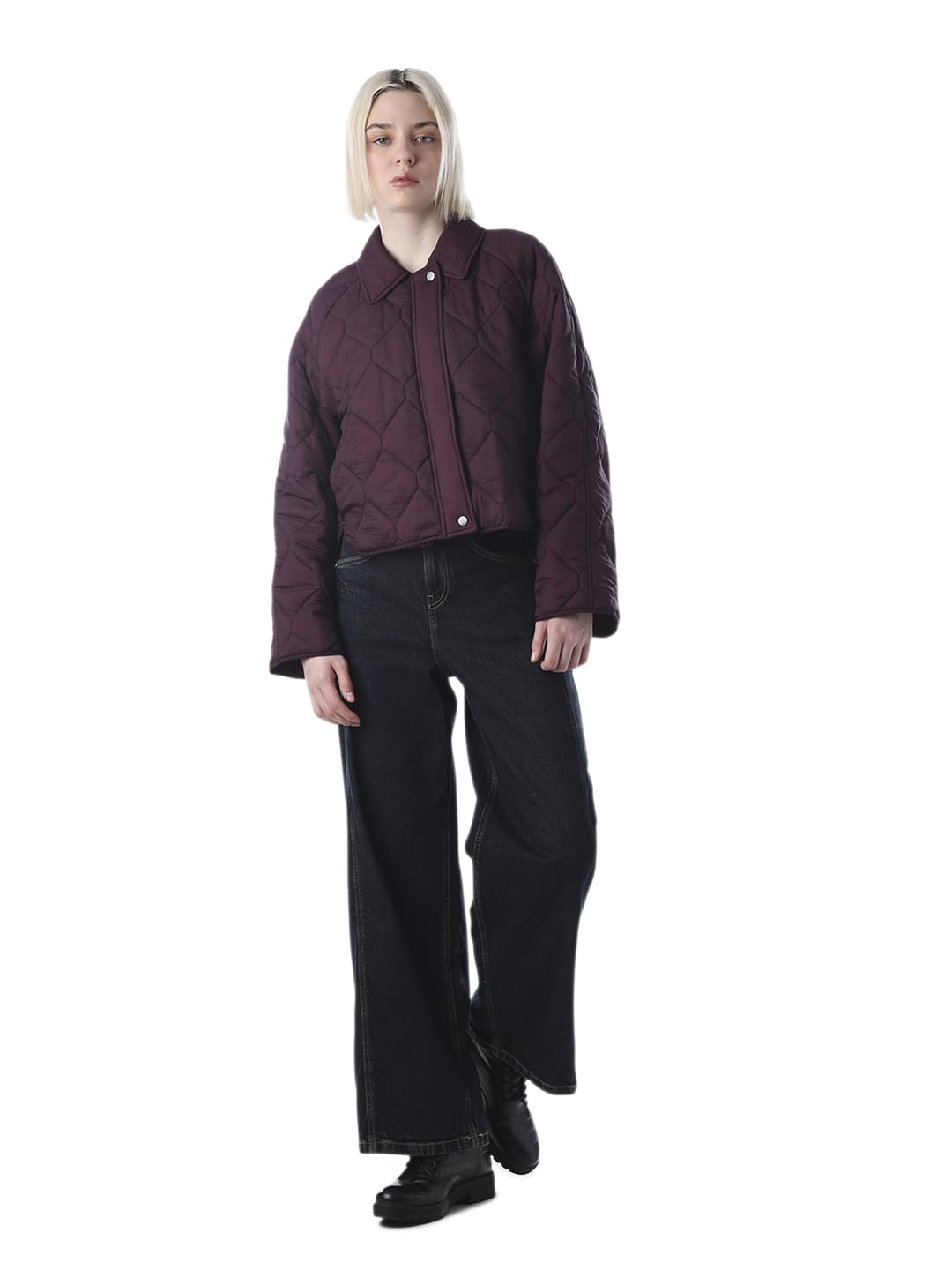 only Women Spread Collar Solid Tailored Jacket-picture-22