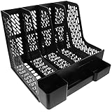 Sosoport Multifunktionale Dokumentenablage A4 mit Ablagefach Tragbarer Aktenständer aus Kunststoff Schreibtisch Organizer für Büro und Schule