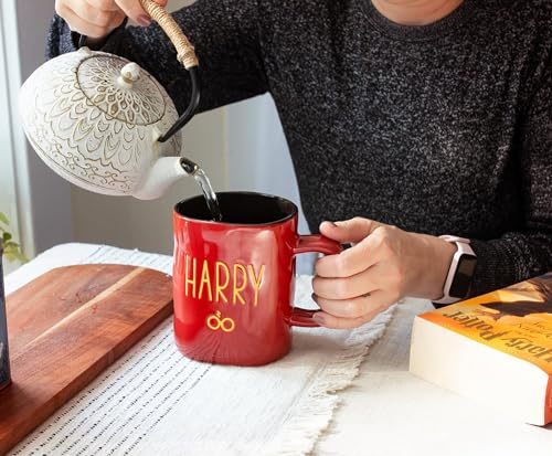 Taza de cerámica Harry Potter 25 onzas roja miniatura 6