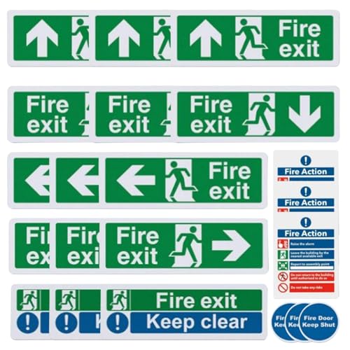 Generisch Notausgangsschilder Set 21-teilig